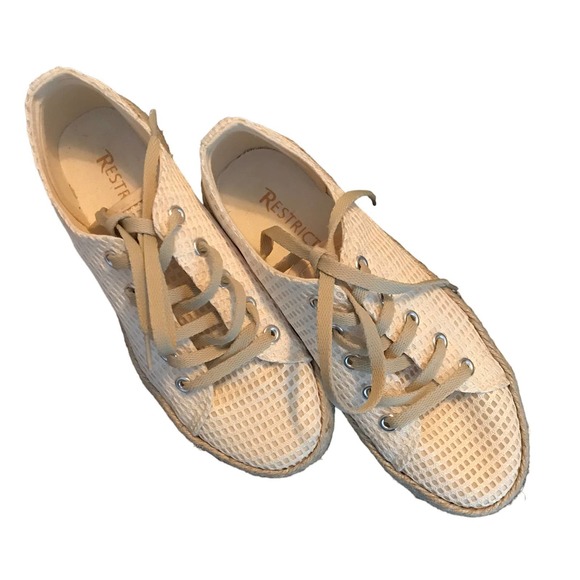 Restricted Platform Fashion Espadrilles size 6 Brand New Cream Color NWOT - Picture 1 of 5